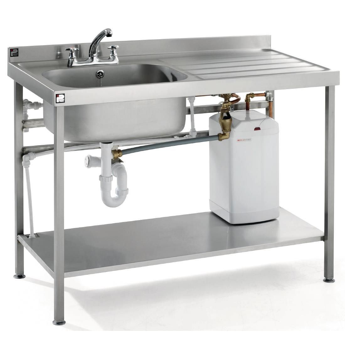 Parry Stainless Steel Fully Assembled Sink Right Hand Drainer 1400mm