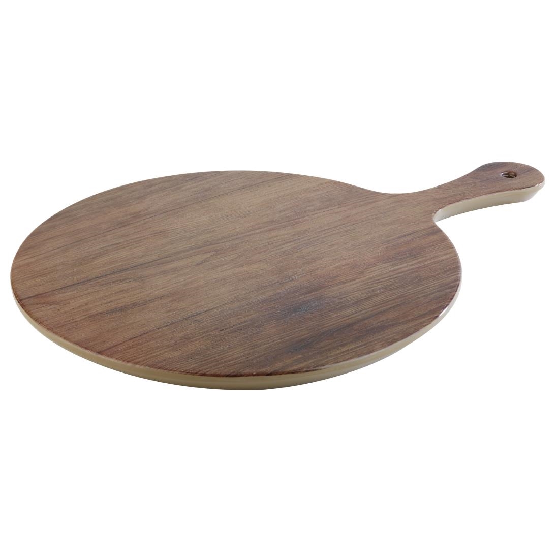 APS Oak Effect Round Handled Pizza Paddle Board 300mm