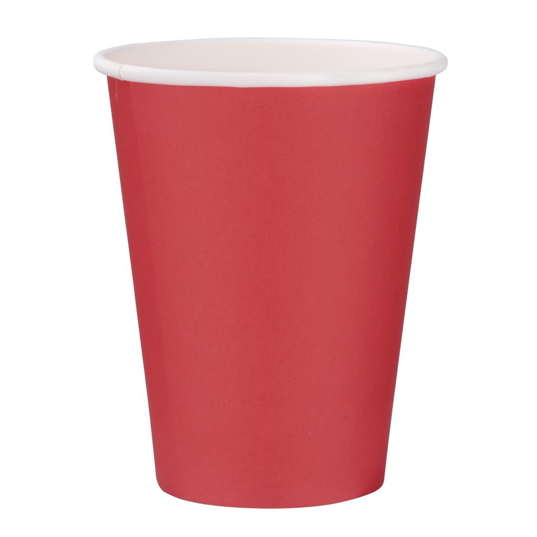 Fiesta Single Wall Takeaway Coffee Cups Red 340ml / 12oz (Pack of 50)