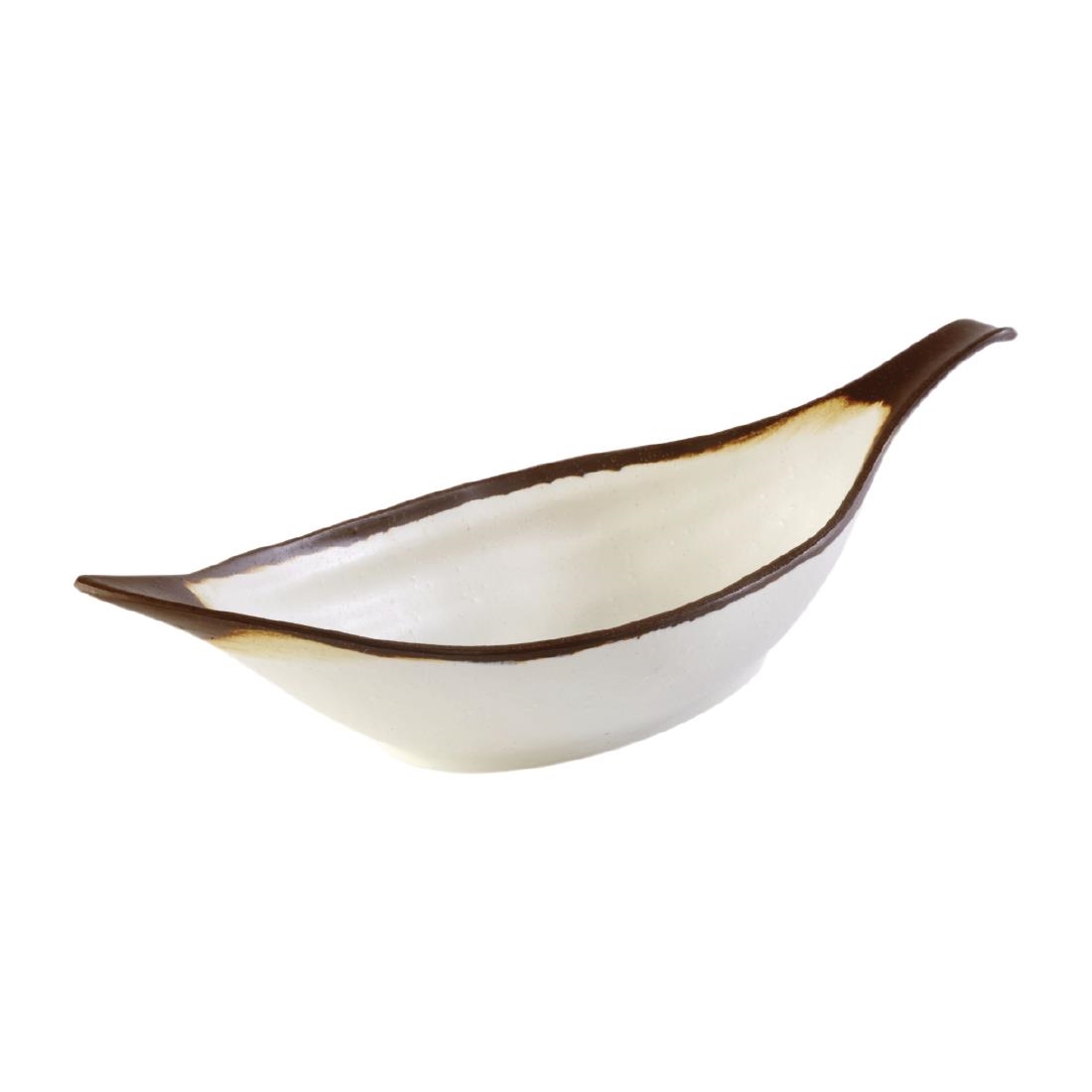 APS Crocker Leaf Bowl Cream. 420mm length