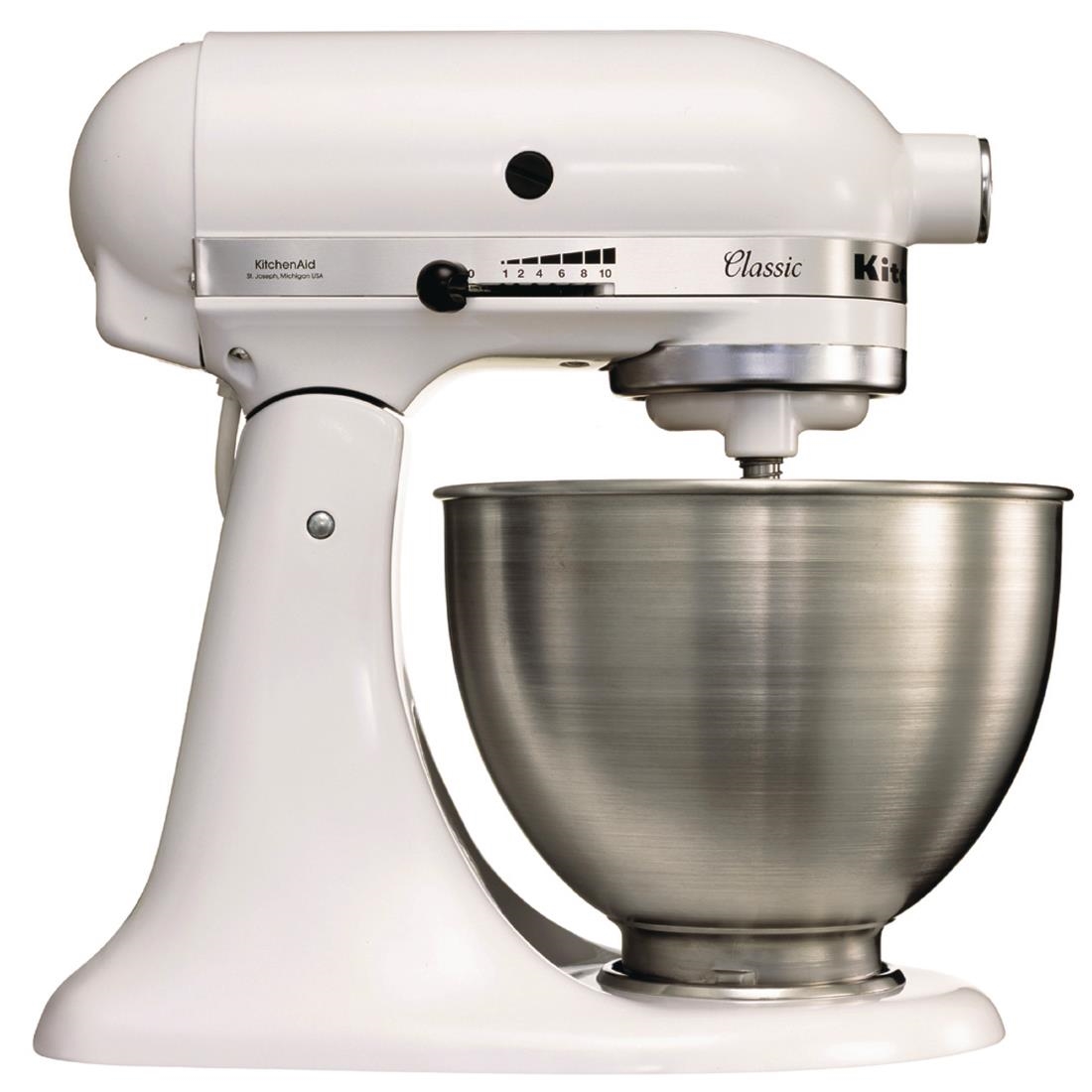 KitchenAid K45 Classic Tilt-Head Stand Mixer 4.3Ltr White 5K45SSBWH