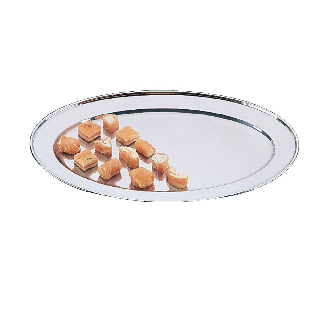 Olympia Stainless Steel Oval Serving Tray 200mm