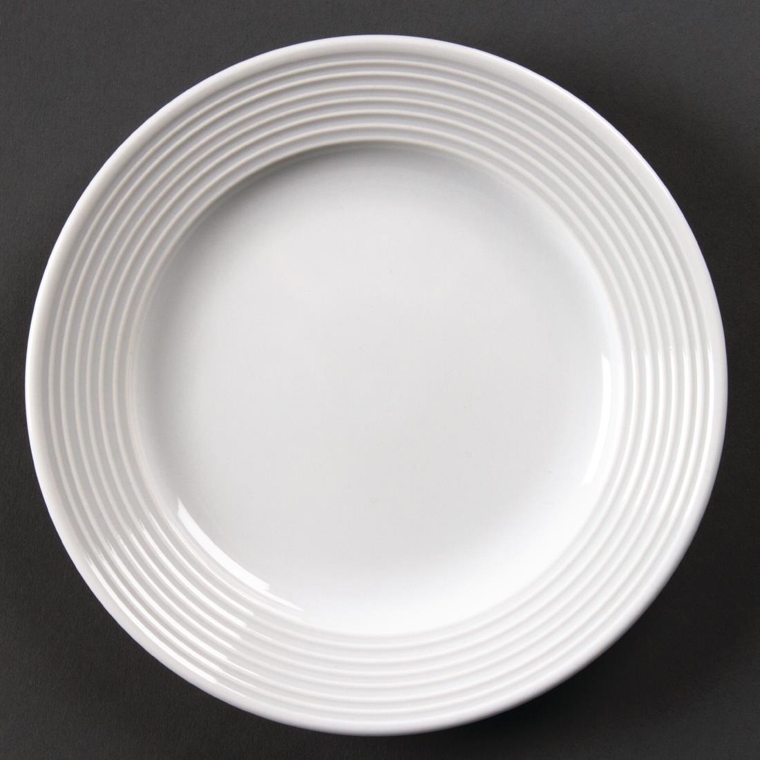 Olympia Linear Wide Rimmed Plates 150mm (Pack of 12)