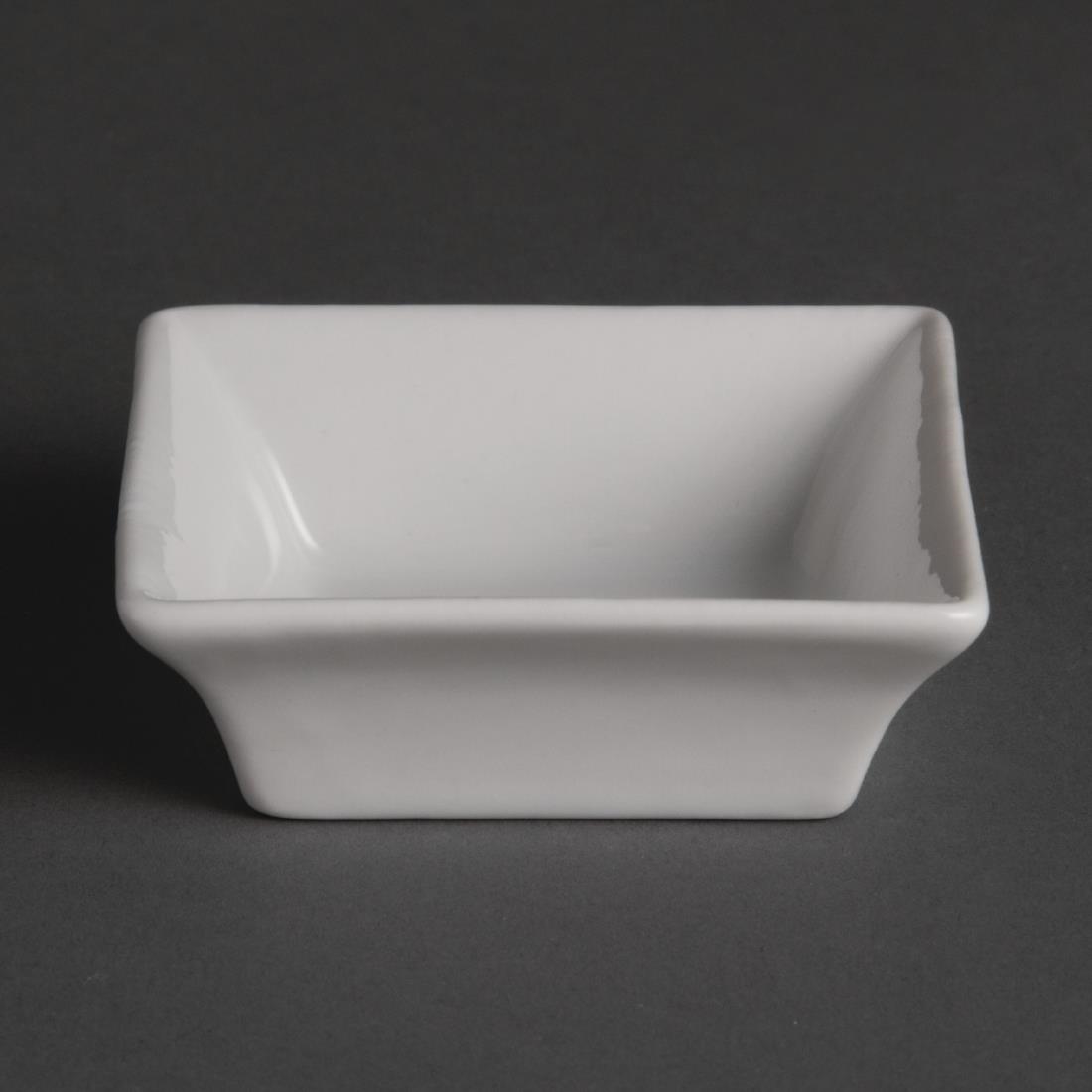 Olympia Miniature Square Dishes 75mm (Pack of 12)