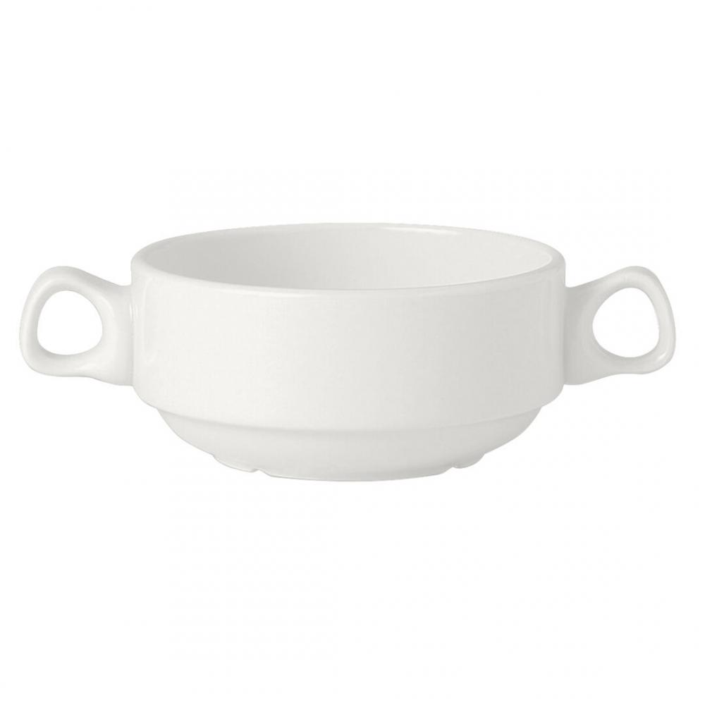 Simplicity White Handled Stacking Soup Cup 28.5cl (10oz) - 11010119 (Pack of 36)