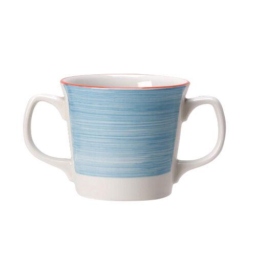 Rio Blue Double Handled Mug 28.5cl (10oz) - 15310149 (Pack of 12)