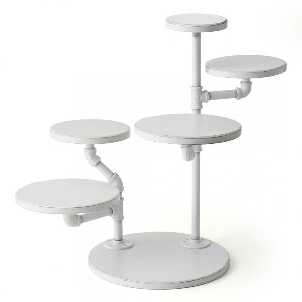 Creations Aged White Multi-Height Stand 35.5 x 61.5cm (14 x 24 1/4) - 6525T073