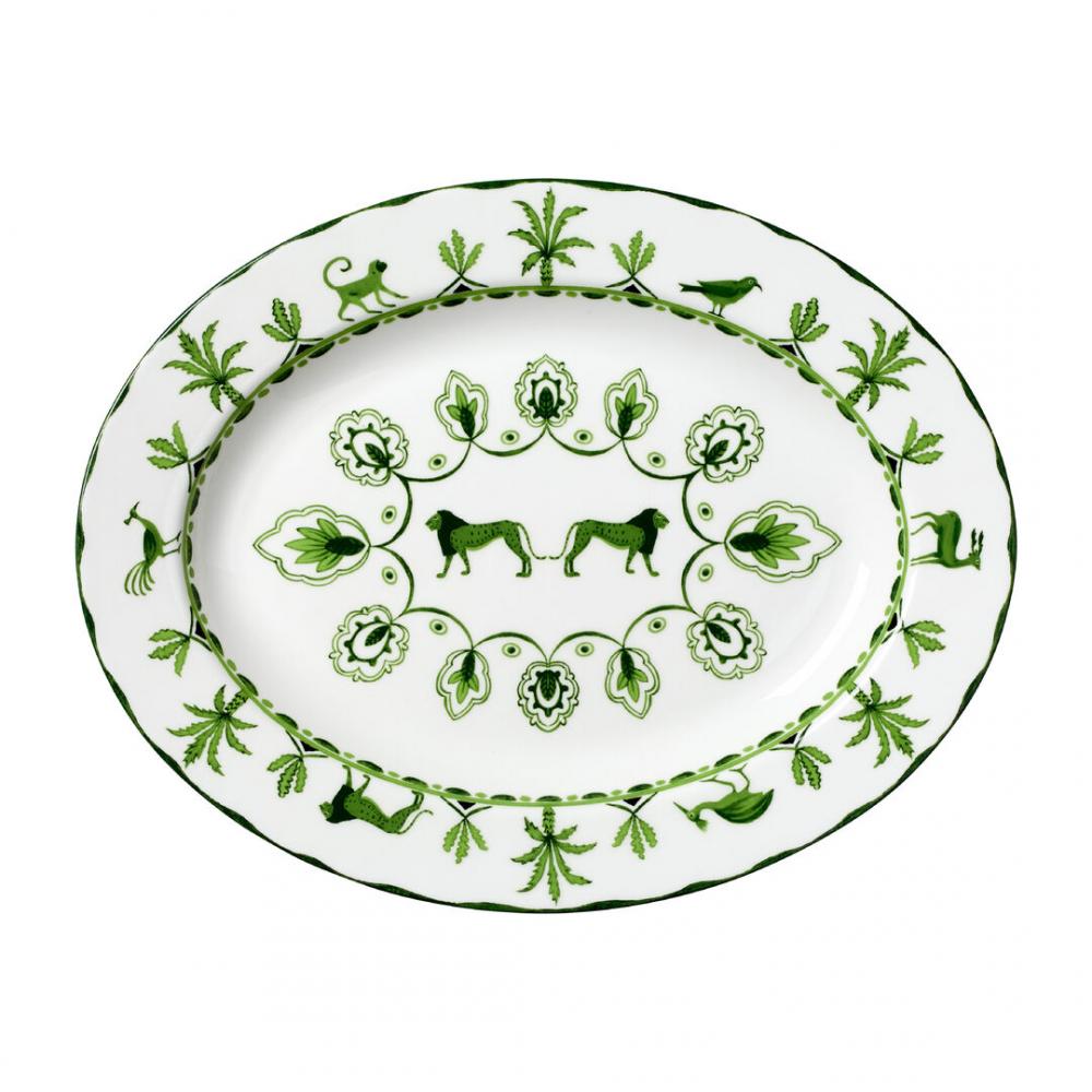 Sultan's Garden Green Misc Oval Tray 36.5 x 27.5cm (14 1/2 x 11) - 82112AND0322 (Pack of 6)