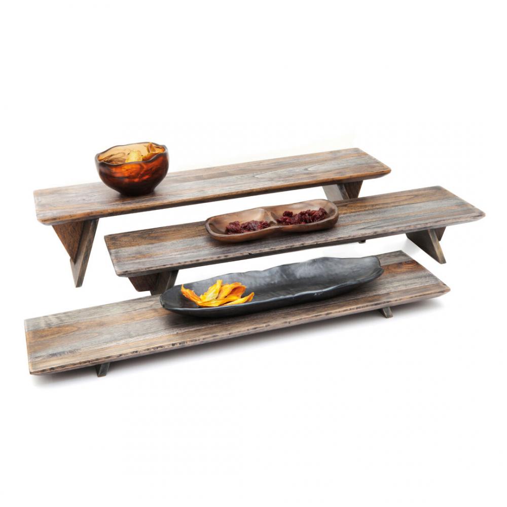 DWH Fusion Buffet System: 3 Piece Riser Set - 58.4 cm (23) - Grey Ash - DWRISERS3WDAG
