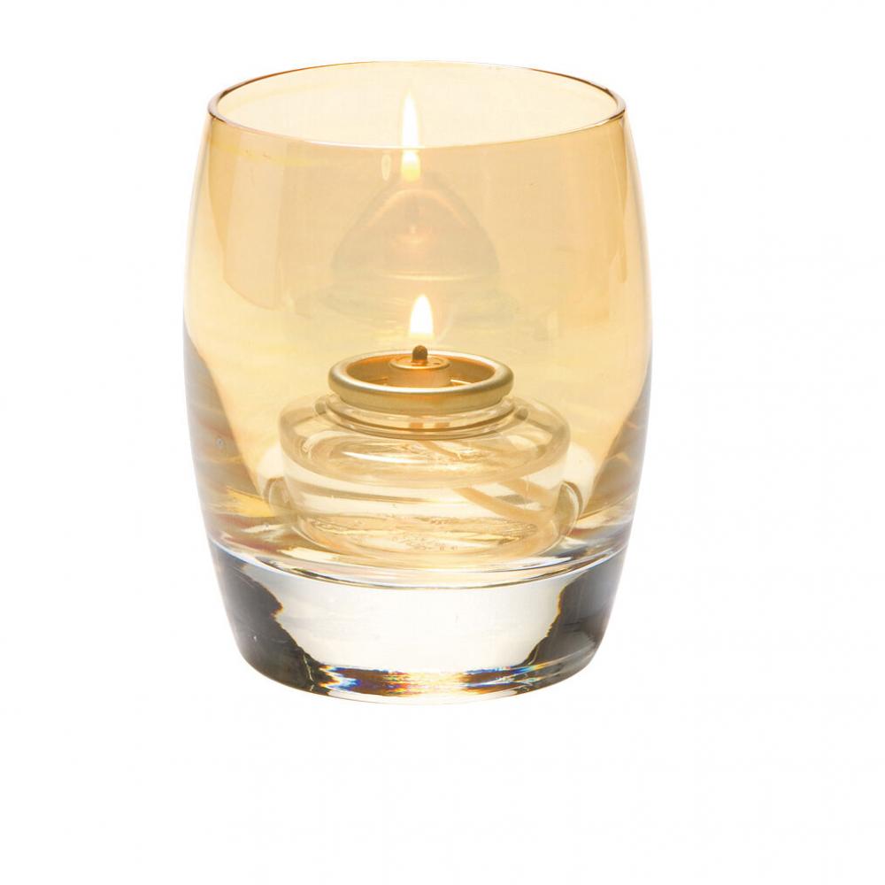 Contour Gold Lustre Glass Votive 7.6 x 9.5cm (3 x 3 3/4) - HW6404G (Pack of 12)