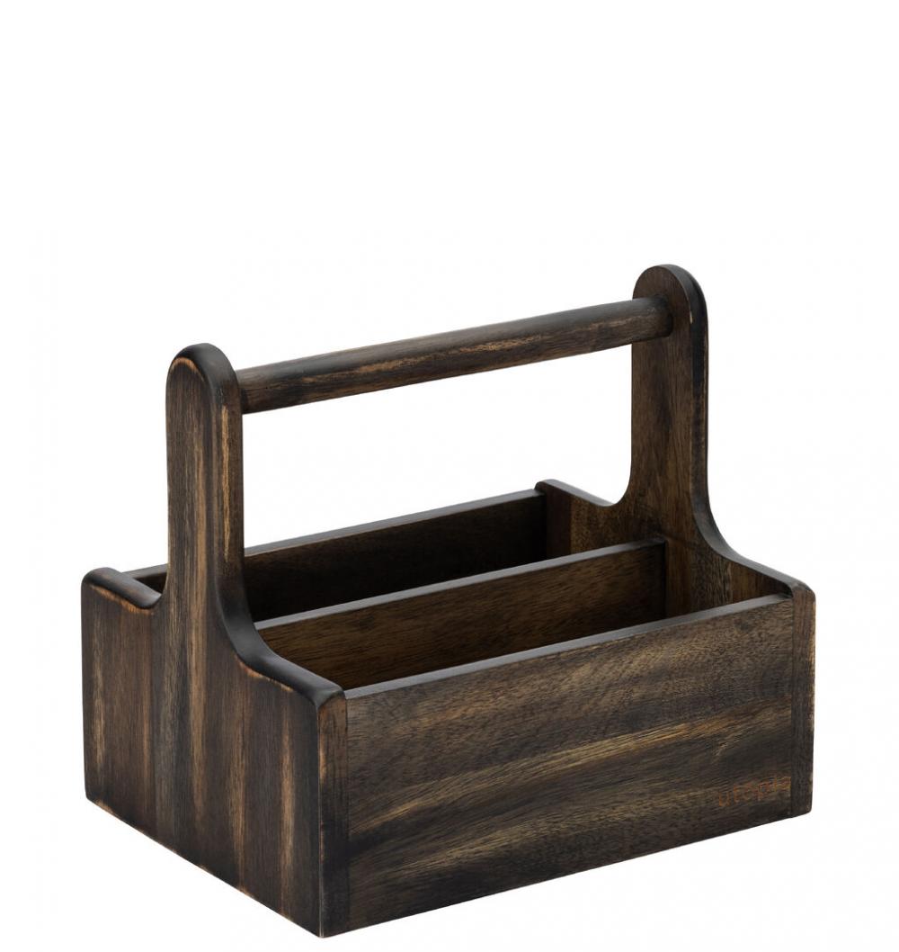 Medium Black Wooden Table Caddy - JMP709-000000-B01002