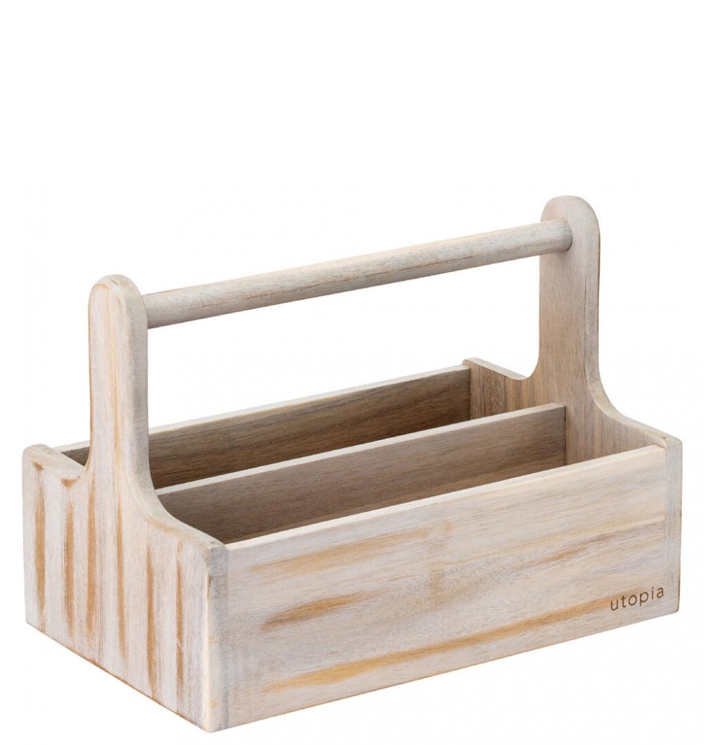 Large White Wooden Table Caddy - JMP711-000000-B01002
